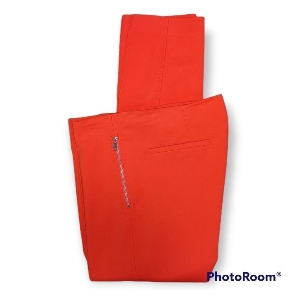 Zara Basic Trendy bright red pull on zipper pockets skinny leg versatile pants - Picture 6 of 7